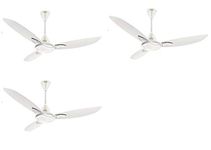 Usha Bloom Primrose 1250 mm 3 Blade Ceiling Fan (Sparkle White, Pack of 3)