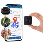 GPS Tracker for Kids 4G Tracker Rechargeable Waterproof Magnetic Mini GPS Tracker Real Time Tracking 10S Instant Updates Micro GPS Tracking Device for Vehicles, Kids, Elderly, Pet, Unlimited Distance