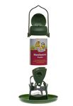 Walter Harrison's Wild Bird Flip Top Green Hanging Mealworm Garden Bird Feeder - Small - 22 cm