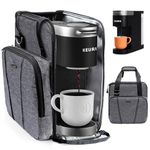 BAGSPRITE Coffee Maker Travel Bag For Keurig K-Slim, Keurig Coffee Maker, Single Serve Coffee Brewer Carrying Case, Portable Keurig Travel Coffee Maker Bag (Full Open Design Patent Pending)