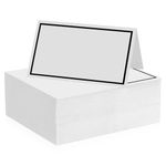 106 Pcs Table Place Cards, White Blank Tent Card Name Cards with Black hot Stamped Border, Wedding Place Cards for Weddings Banquets Events Table Setting Party Dinner Reception Seating Place Cards