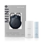 NuFACE MINI+ Microcurrent Facial Device Kit - FDA Cleared Face Sculpting & Skin Firming Device to Contour & Tone + Microcurrent Gel Activator, Silk Creme & Applicator Brush - Midnight Black