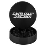 Santa Cruz Shredder Metal Herb Grinder Knurled Top for Stronger Grip 2-Piece 2.2" (Black)