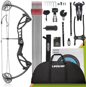 Compound Bow Archery Sets for Youth & Kids,Beginners, Right Hand Compound Bows, Draw Length 18"-27",15-30 lbs Draw Weight, 260fps, Hunting Bow Archery Arrows Set (Black)