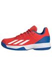 adidas Courtflash Tennis Shoes, Bright Red/Cloud White/Bright Royal, 2.5 UK