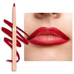 Oulac Red Retractable Lipliner Pencil 2in1 Waterproof Makeup Stick for Lip Liners and Eye Liners, Smooth and Creamy, Long Lasting Matte Finish, Vegan Beauty, 07 Cherry