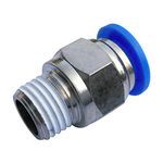 HOSEMART Pneumatic Push Type Fittings 10mm X 1/2" Inch Male BSP Thread (Pack of 5)