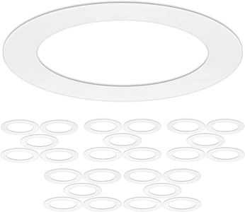 25 Pack White Goof Trim Ring for Recessed Can and 6" Inch Down Light Cover