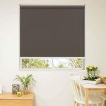 Colornest 100% Blackout Roller Blinds for Windows 31 Inch W X 72 Inch L Roll-Up Shades Sun UV Protection for Home & Office, Dark Brown| Heavy Duty in 38 MM Pole