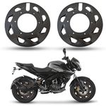 OTOROYS New Carbon Pattern 17-inch Wheel Cover Compatible for Bajaj Pulsar NS-160 & All Universal Bike 2Pcs Set (ABS Plastic) Black