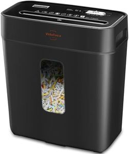 VidaTeco Shredder for Home Use 8-Sheet Cross-Cut Paper Shredder with P-4 Higher Security,Shred Card/Clip/Staple,Small Document Shredding Machine for Home Office Heavy Duty with Jam Proof,3.04-Gal Bin