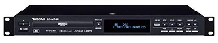 Tascam BD-MP4K Professional-Grade 4K UHD Blu-Ray Player (BDMP4K), black