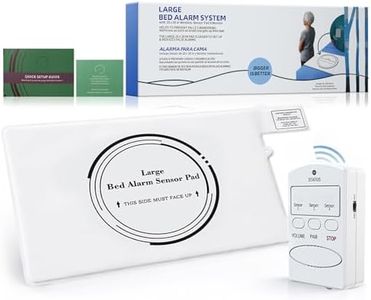 Bed Alarms for Elderly Dementia Patients Bed Alarms for Elderly Adults Safety Seniors Bed Sensor Alarm 20 x 30 in with Early Fall Prevention Alert Undermattress Pad & Wireless Caregiver Pager