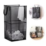 ViMOQi Collapsible Laundry Basket,Pop up Washing Baskets for Laundry,Mesh Dirty Clothes Basket Laundry,Laundry Hamper Basket,Wash Baskets Laundry Bin with Handles,Portable Baby Toys Storage Organizer