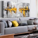 CGXART Modern Abstract Wall Art - Abstract Art Work for Wall Decor - Living Room Paintings for Wall Decor Ready to Hang Size 30" x 60"