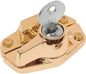 Prime-Line Products U 9927 Window Sash Lock, Keyed, Heavy Duty Diecast, Brass Plated