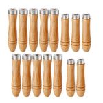 ZUDKSUY Wood File 15pcs Wooden File Special Handle Burr Free Steel File Round Hole Small Wooden Handle(Bore Diameter: 4mm+5mm+6mm 5pcs Each)