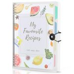 WEMATE Blank Recipe Book for Own Recipes, Recipe Binder 8-Ring 8.5x11 Inches, Recipe Notebook with 8 Dividers and 4 Stickers, Hold up to 272 Recipes