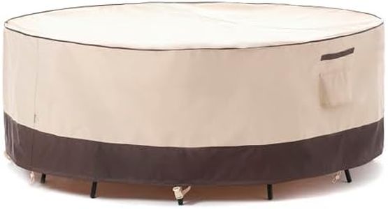 F&J Outdoors Round Patio Furniture Cover, 96" Dia
