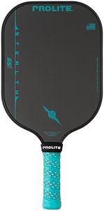 PROLITE Stealth GS1 Pickleball Paddle | Gritty Raw Carbon Fiber Face | Oversized Face for Increased Sweet Spot | Handle Wrapped with Our World-Famous Diamond Grip | Made in The USA (Teal)
