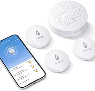 Winees WiFi Water Leak Detector, 3 Pack Water Sensors with 100dB Adjustable Alarm, Leak Alert Email&SMS Notification, 200M Transmission for Basement, Bathroom, Laundry, IFTTT, S1 Plus, 2.4G WiFi Only