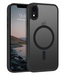 BENTOBEN Case for iPhone XR Case, [Compatible with MagSafe] Slim Translucent Matte Magnetic Shockproof Protective Anti Slip Women Men Cover Case for iPhone XR 6.1", Black