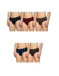 Euro Men's Modern Striped Brief Regular and Print May Vary L