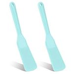 2 Pack Egg Spatula Flipper Thin Small Omelette Spatula Turner Silicone Heat Resistant Non Stick Cooking Spatula Long Crepe Pancake Spatula for Cooking Omelet Pancake Burgers Pizza Steak Crepes