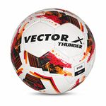 Vector X Thunder FIFA Basic Football | Training | Match | Sports | Playing | Practice | White Red | Size-5|