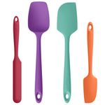 600ºF Heat Resistant Silicone Spatula: U-Taste BPA-Free Hot-Proof Baking Rubber Kitchen Scraper, Flexible but Firm Cooking Utensil for Mixing Scraping in NonStick Cookware(Set of 4, Colorful)