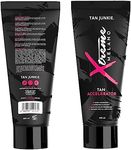 Tan Junkie | Xtreme Melano Sunbed Tanning Accelerator Cream with Green Coffee Bean & Sea Lavender, Vitamin Enriched for Ultimate Glow, Hibiscus & Mango Scent | 200ml