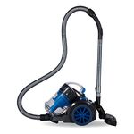 BLACK+DECKER BXVC03001GB Multi-Cyclonic Cylinder Vacuum Cleaner with 2-in-1 Floor Head, Crevice Tool, Blue and Grey, 700W