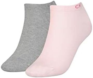 Calvin Klein Sneaker Chaussettes, Rose, Taille Unique (Lot de 2) Femme