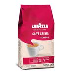 Lavazza Caffè Crema Classico Medium Roast Whole Bean Coffee Beans (Pack of 1), 1000 grams | Arabica, Robusta | Cocoa, Wood | 7/10