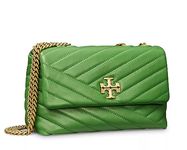 Tory Burch Women's Kira Chevron Small Convertible Shoulder Bag, Basil