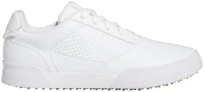 adidas Women's Retrocross Spikeless Golf Shoes, Footwear White/Sand Strata/Gum 3, 8.5