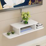 FireBees wooden setop box stand,wooden stand for wifi,console,remote or dish,wall Mount wooden stand,TV Unit Wooden(CB White)