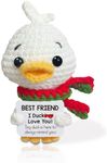 Easter Birthday Gifts for Bestie Friends gifts for women, I Duck Love You, Funny Inspirational Crochet Animals Gift Emotional Support Crochet Duck Positive Duck for BFF Friendship Unique
