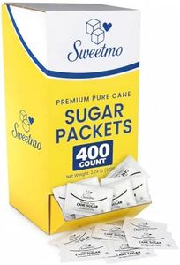 Sweetmo Sugar packets - 400 Count Dispenser Box, Pure Cane White Granulated Sugar Packets, Individual Wrapped, Bulk Packets for Coffee, Restaurants, Office, Cafés & Food Service