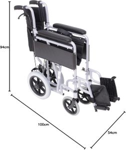 Angel Mobility Lightweight Folding Transit Wheelchair – 11kg Aluminum