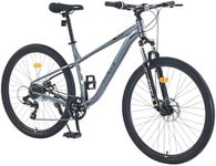 27.5" Wheels 8-Speed Mountain Bike for Men, Women, Boys and Girls Front Suspension Steel Frame (Green)