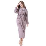 Richie House Womens' Fleece Robe Rh1591-a-l(16/18)-FBA Pale Mauve