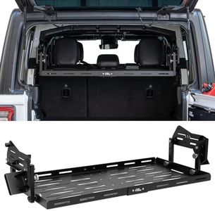 JOYTUTUS Rear Cargo Rack Basket Compatible with Wrangler JL 2018-2023, Adjustable Height Trunk Interior Luggage Basket Big Storage Carrier 350lbs for JL 4-Door Hard-Top Only Not fit for 2024