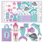 Sewing kit for Kids Beginners ✦ DIY Craft for Girls & Boys ✦ Cut & Sew Fabric Panel mermaid (Underwater Tales)