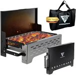 SCHNEIDERFREUDE Premium camping grill: the portable folding grill for real barbecue fans - designed and tested in Germany for the ultimate outdoor experience, charcoal grill, BBQ grill, table grill