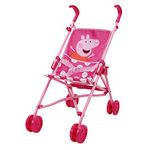 Peppa Pig: Doll Umbrella Stroller - Pink & White Dots - Fits Dolls Up to 24", Easy to Fold for Storage & Travel, for Dolls Plushes & Stuffed Animals, Pretend Play for Kids Ages 3+