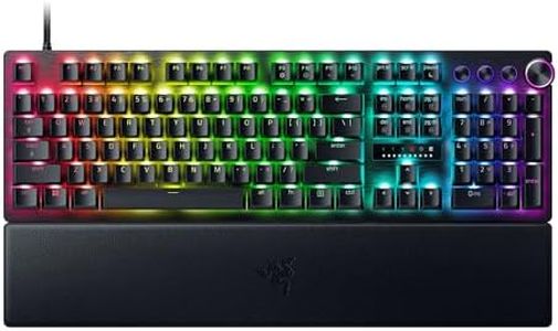 Razer Huntsman V3 Pro Esports Gaming Keyboard: Analog Optical Switches - Razer Snap Tap - Rapid Trigger - Adjustable Actuation - Media Keys & Dial - Doubleshot PBT Keycaps - Wrist Rest - Black