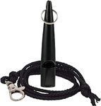 IRNAZCO Dog Training Whistle with Lanyard - Dog Whistle with Loud, Solid Tone & Far Reaching Sound - Ideal High-Frequency Long-Distance Dog Recall Whistle for Most Breeds - Black