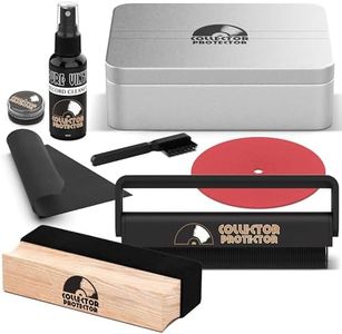 Collector Protector Vinyl Record Cleaning Kit - Vinyl Cleaner for Records, Includes Soft Velvet & Carbon Fiber Record Cleaning Brush, Record Cleaning Solution, Microfiber Cloth & Stylus Cleaner Gel