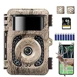 K&F Concept 4K 48MP WiFi Trail Camera, Game Camera with No Glow Night Vision Motion Activated Waterproof, 0.2s Trigger Time, 120°Wide Lens, 2.4'' LCD Hunting Camera for Wildlife Monitoring